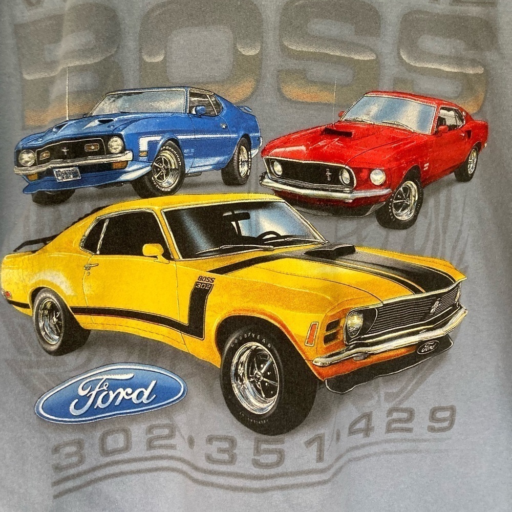 Boss Mustang t-shirt Mustangs Blue Size Large